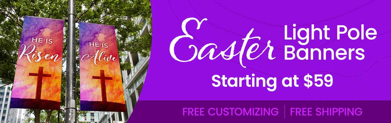 Easter Light Pole Banners