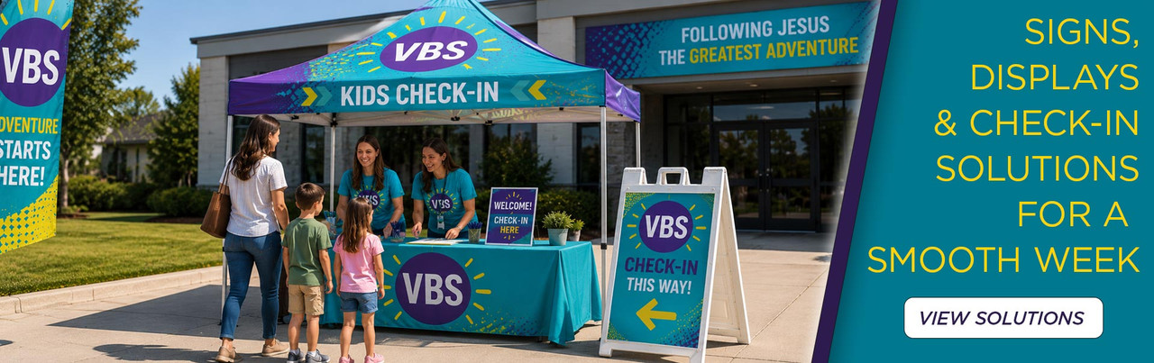 vacation Bible school signs and banners
