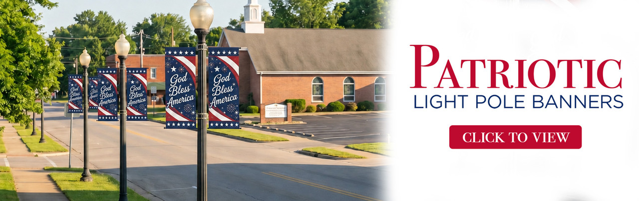 Patriotic Light Pole Banners
