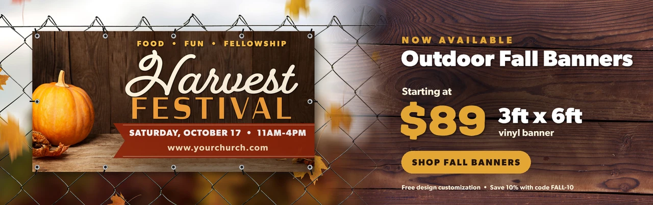 fall harvest vinyl banners