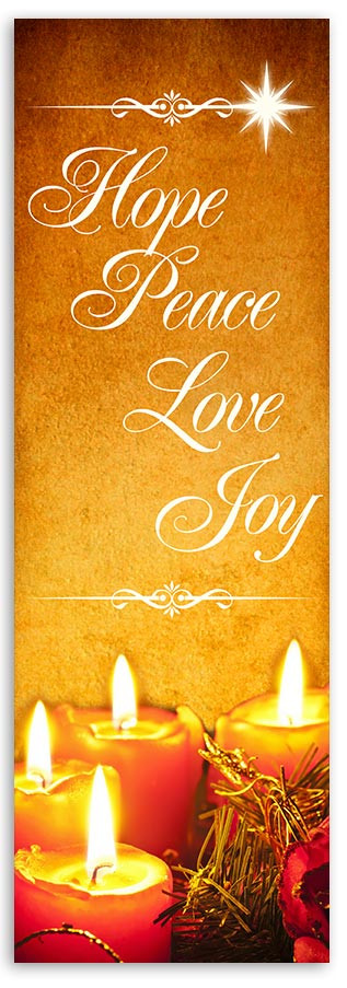 NXM260 Hope Peace Love Joy - ChurchBanners.com