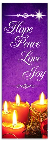 ゆっこP　happiness+hope+serenity 3点 P-NXM257 Hope Peace Love Joy - ChurchBanners.com