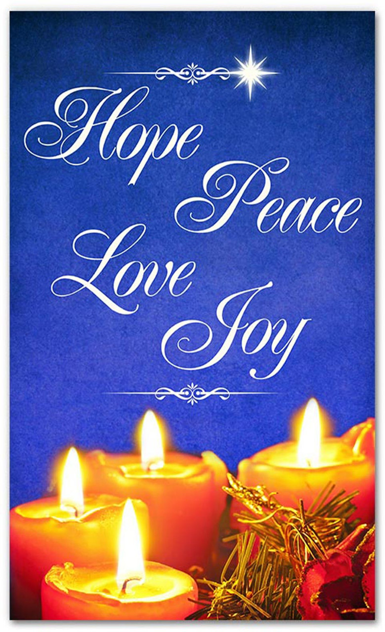 hopeページ B-NXM257 Hope Peace Love Joy xw - ChurchBanners.com