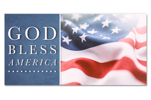 God Bless America Outdoor Vinyl Banner PT045
