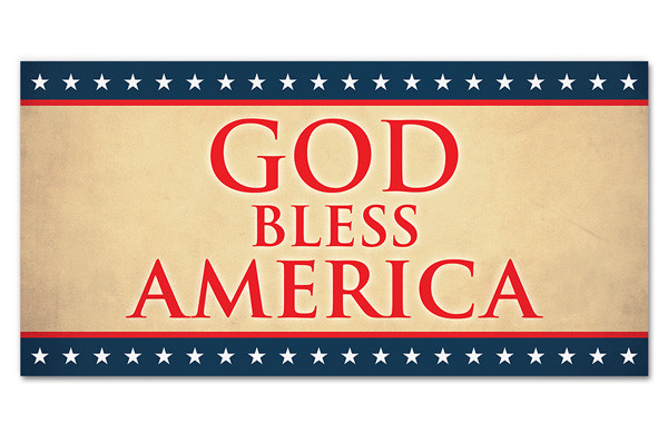 God Bless America - Outdoor Vinyl Banner - PT054 - ChurchBanners.com