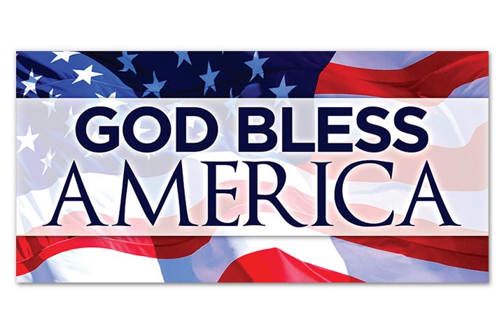 God Bless America - Outdoor Vinyl Banner - PT058 - ChurchBanners.com