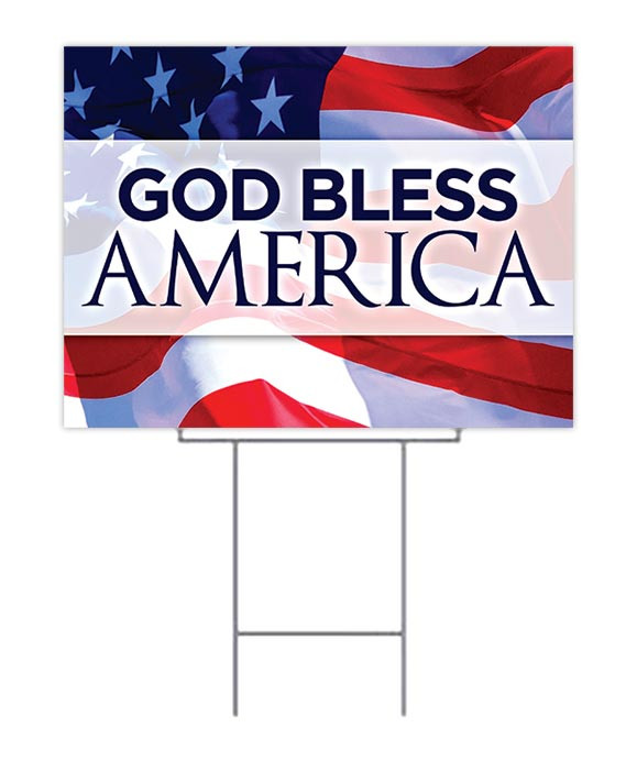 God Bless America - Yard Sign - PT058 - ChurchBanners.com
