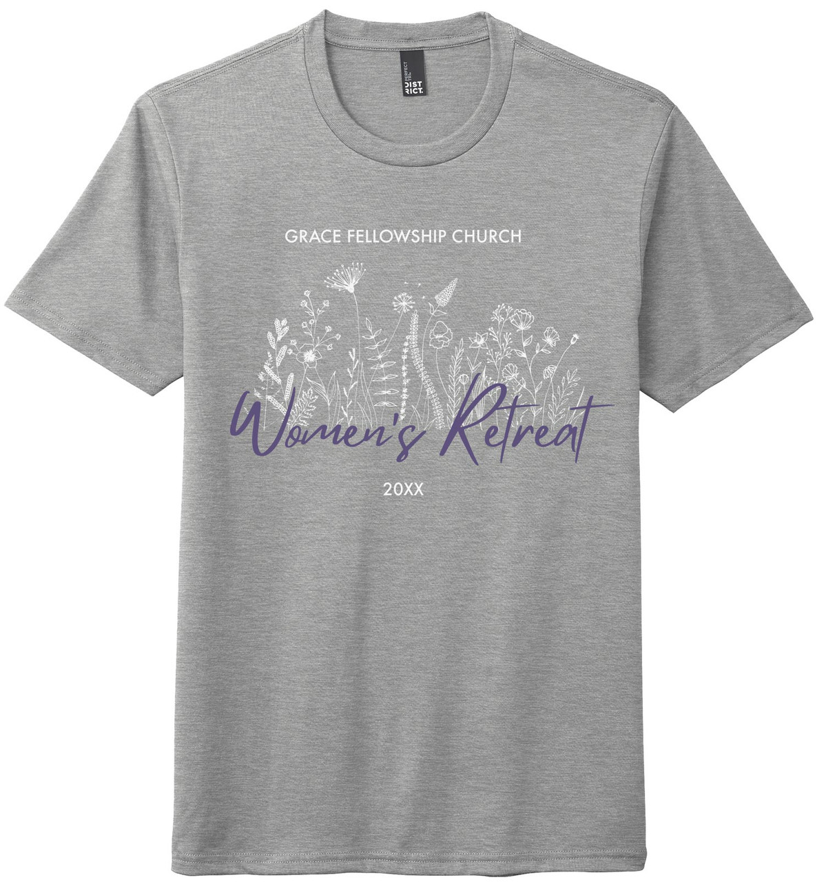 TSAP-5019 Wildflowers Grey - ChurchBanners.com