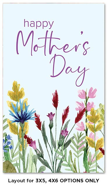 MD126 Wildflowers Mother's Day Banner - ChurchBanners.com