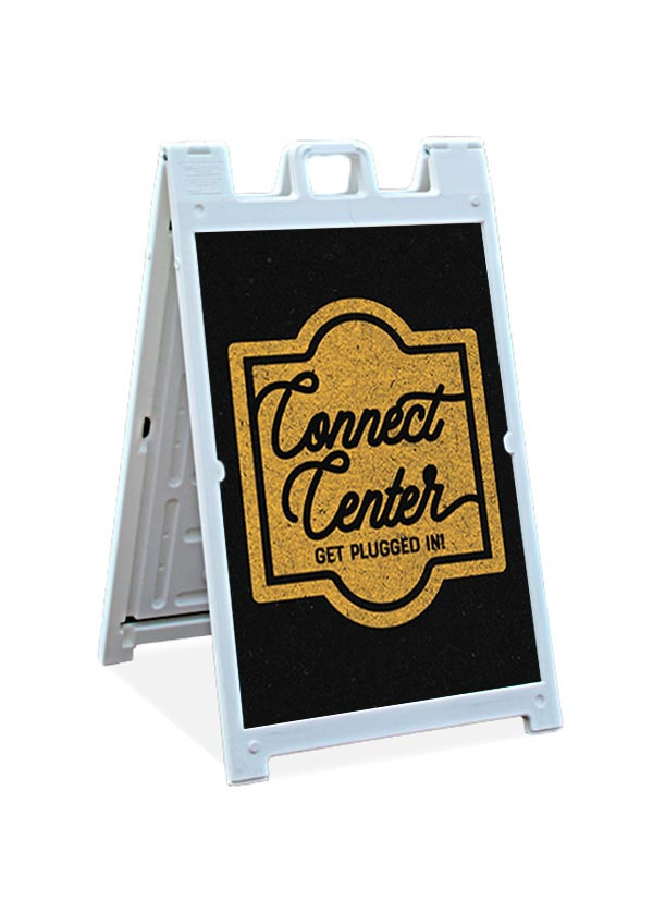 Connect Center - Sandwich Sign - Style 29 - ChurchBanners.com