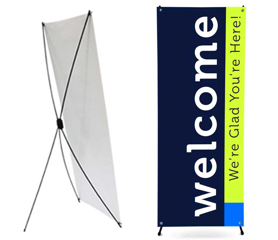 Welcome - X Stand Banner - Style 1 - ChurchBanners.com