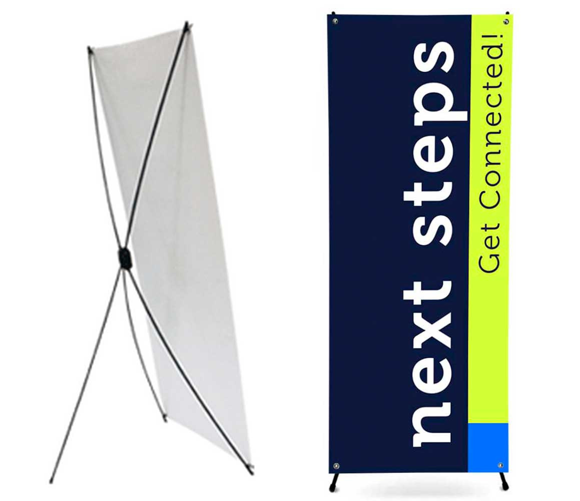 Next Steps - X Stand Banner - Style 1 - ChurchBanners.com