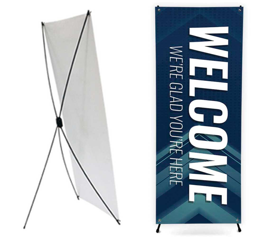 Welcome - X Stand Banner - Style 18 - ChurchBanners.com