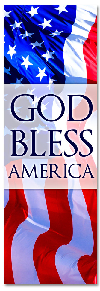 PT013 God Bless America - ChurchBanners.com