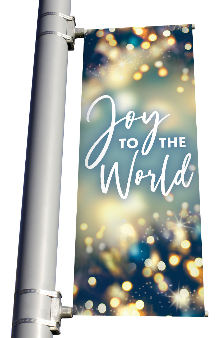 Joy to the World Light Pole Banner CB175