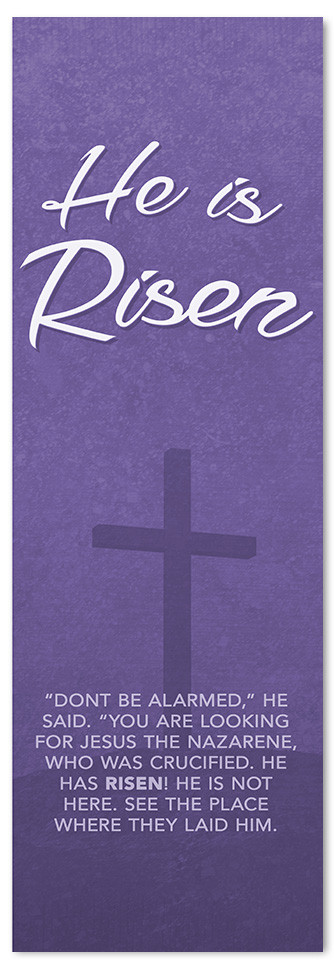 E174 He is Risen Purple