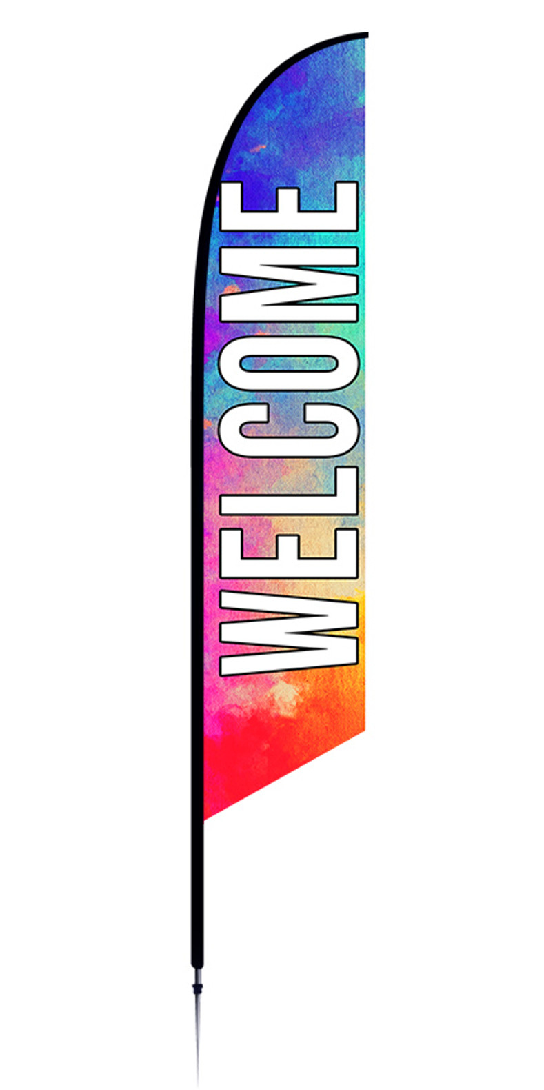 Welcome - Feather Flag - Colorful 