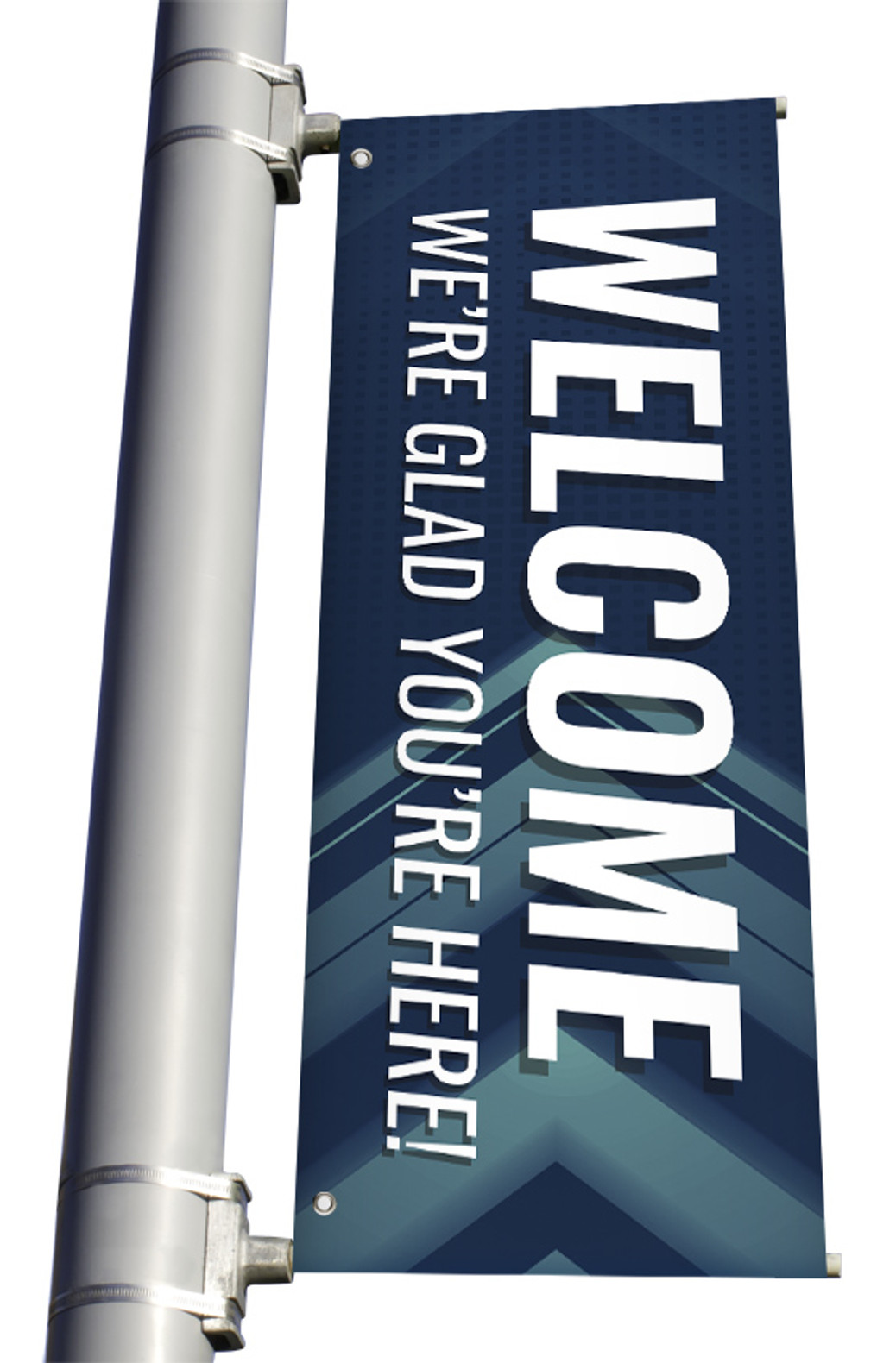 Welcome - Light Pole Banner - Style 18 - ChurchBanners.com