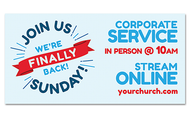 "Welcome Back To Church" Banners
