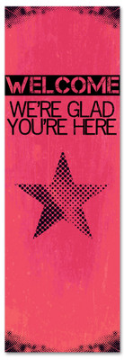 Welcome we're glad you're here - children's ministry church banner