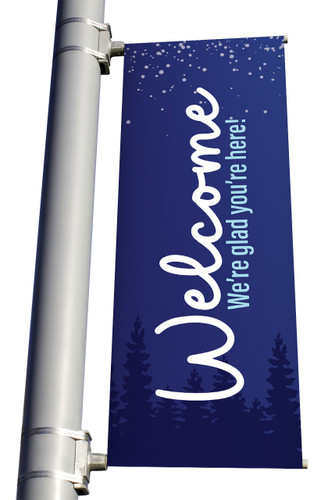 Christmas Light Pole Banner