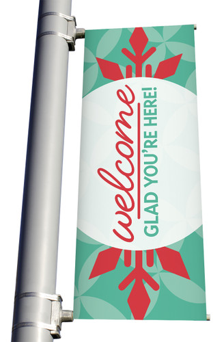 Christmas Light Pole Banner