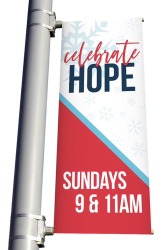 Christmas Light Pole Banner