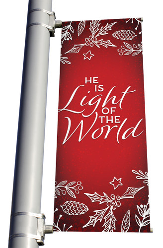 Christmas Light Pole Banner