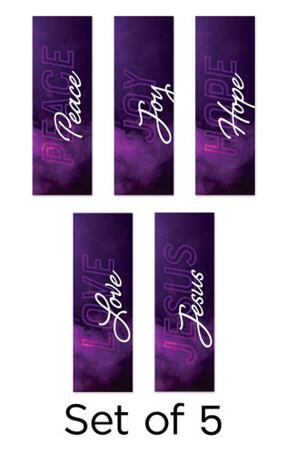 Set of 5 Advent Banners