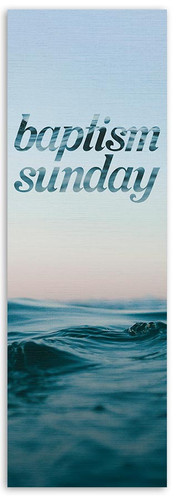 indoor baptism banner