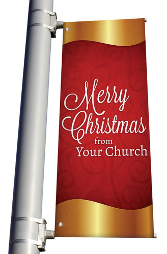 Christmas Light Pole Banner