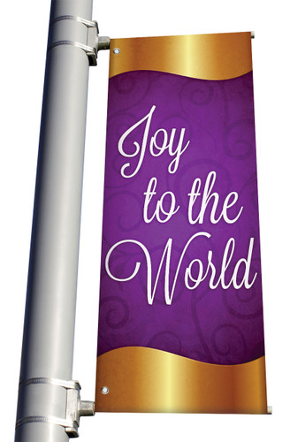 Christmas Light Pole Banner