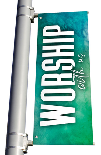 Double-Sided Easter light pole banner