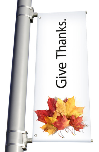 Give Thanks - Light Pole Banner - HB003b