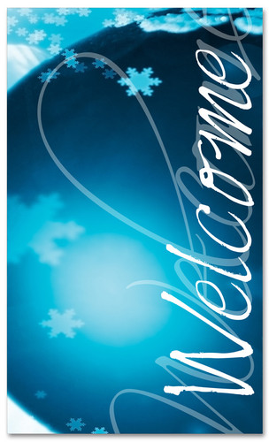 Christmas Banner Welcome Blue 575