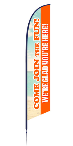 Join the Fun - Feather Banner - VBS Beach & Umbrella