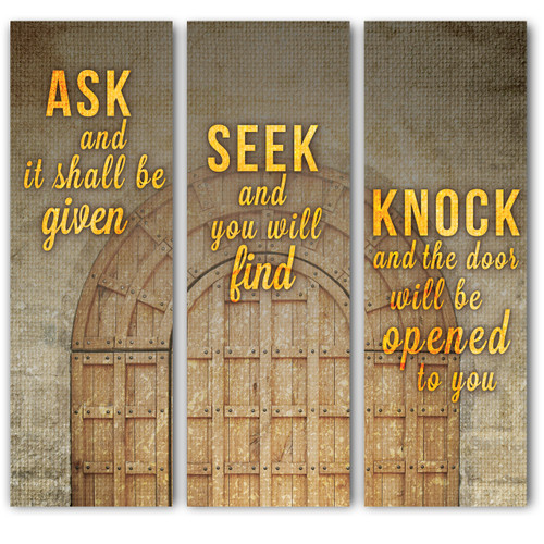 Christian Church Banner Collage - Ask, Seek, Knock