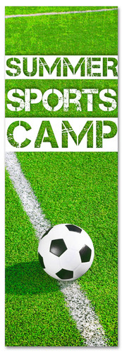 Children's ministry church banner summer soccer sports camp