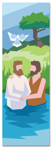 Bible Story banner for churches of Jesus' Baptism