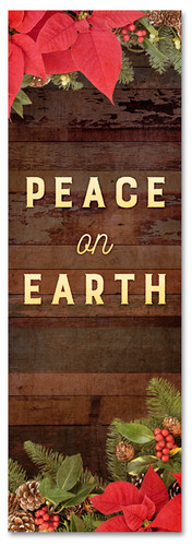 2x6 Peace on Earth Christmas garland church banner