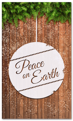 Peace on Earth Christmas banner for churches