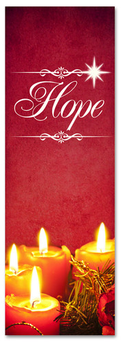 Red Christmas church banner - Hope