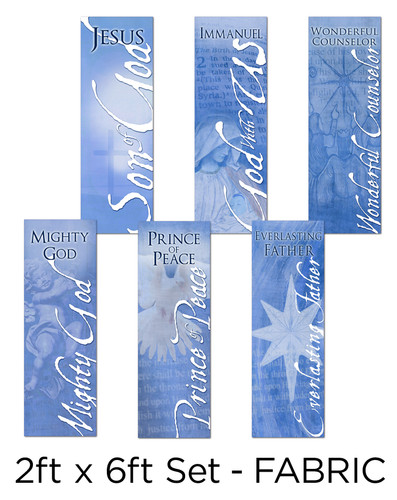 2x6 Fabric banner set of six Christian banners