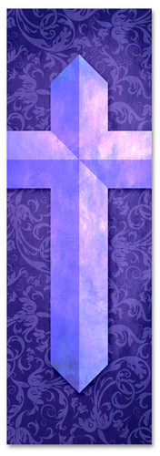 Etched Cross - Purple