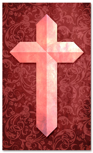 Etched Cross - Red