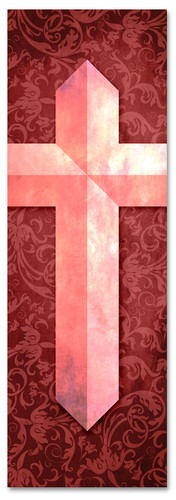 Etched Cross - Red