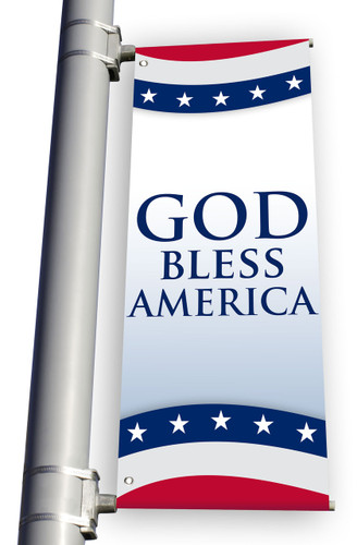 God Bless America - Light Pole Banner - PT032