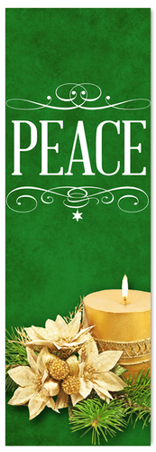 Church Christmas Banner - peace green