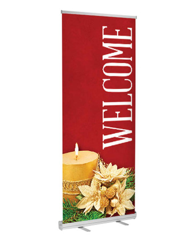 Welcome Christmas Candle Banner