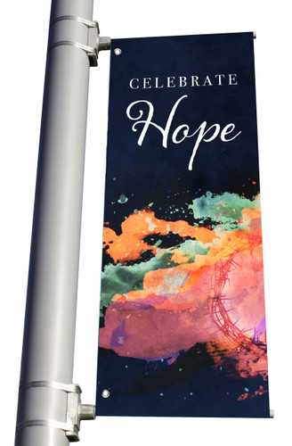 Celebrate Hope - Light Pole Banner - Easter Colors